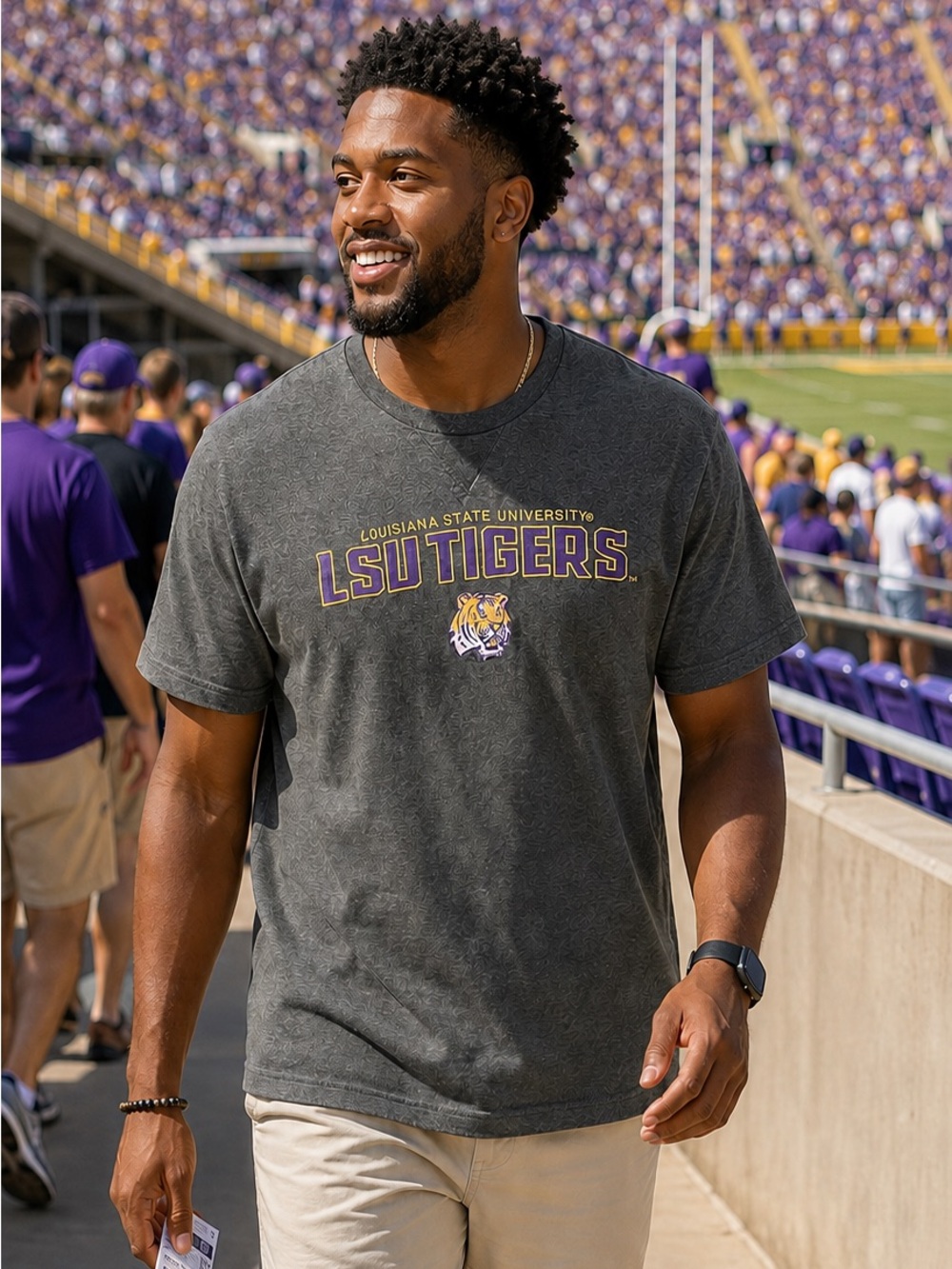 Colosseum LSU Tigers Embroidered T-Shirt Men’s L